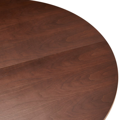 Modern Farmhouse 47-Inch Round Kitchen Table, Walnut Top