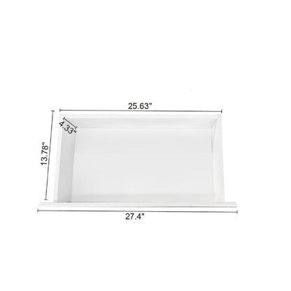 Modern 6-Drawer Double Dresser for Bedroom, Sleek White
