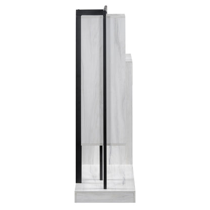 Sleek White Bedroom Wardrobe, 4 Drawers & 3 Shelves