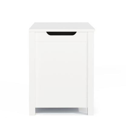 White Kids' Toy Box for Playroom with Safety Hinged Lid