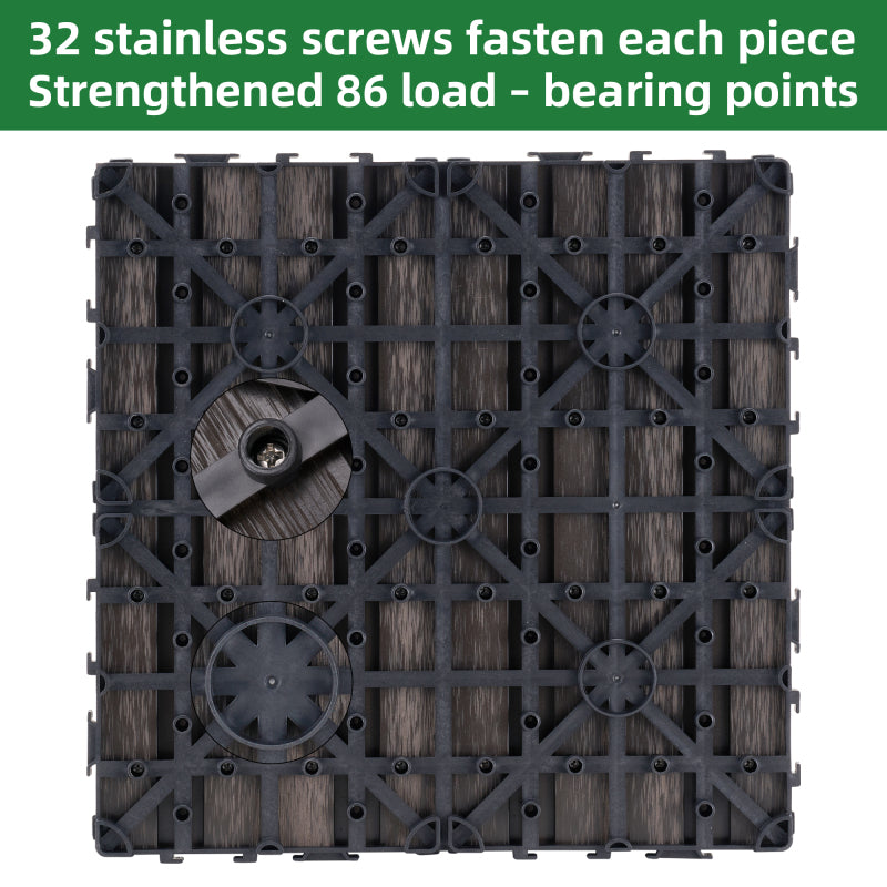 Modern Interlocking Deck Tiles, Patio & Balcony, Waterproof