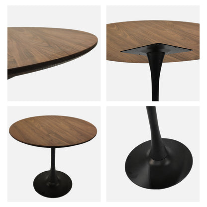 Mid-Century Round Tulip Dining Table for 2-4, Pedestal Base