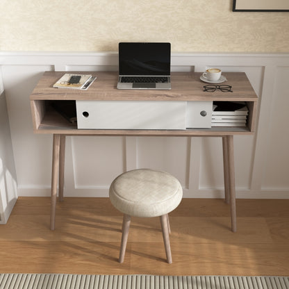 Modern Entryway Console Table with Sliding Doors and Storage
