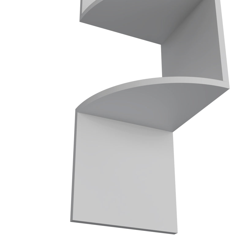Rosebud Modern Corner Floating Shelf, Living Room 4-Tier