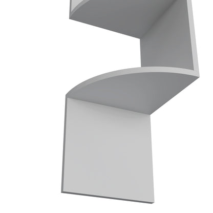 Rosebud Modern Corner Floating Shelf, Living Room 4-Tier