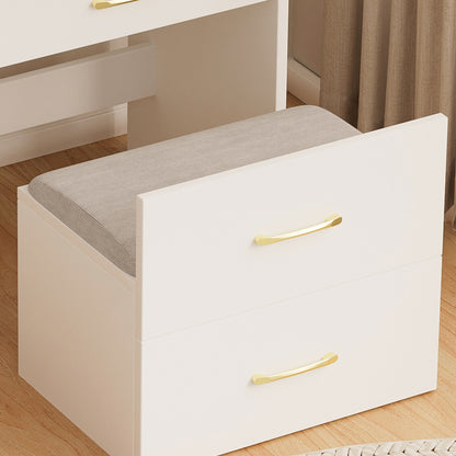 Compact Makeup Vanity for Bedroom with Lift-Top Mirror