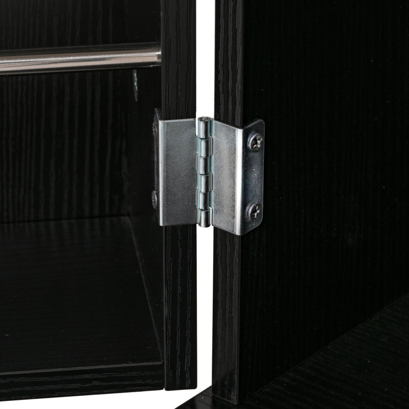 Modern Fluted Kitchen Pantry Cabinet, Drawers & Spice Racks