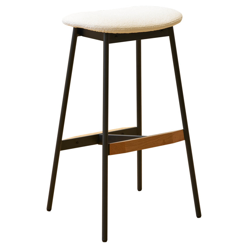 Modern Backless Bar Stools Set of 2 Padded for Kitchen