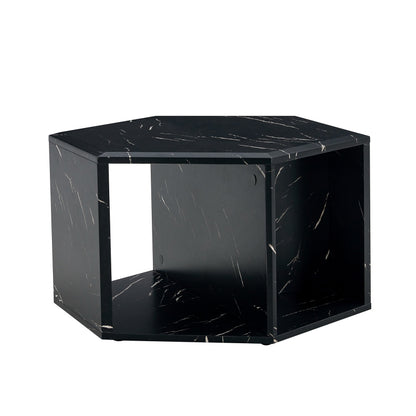 Modern Hexagon Coffee Table for Living Room, Extra Storage