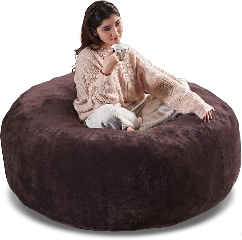 Oversized Bean Bag Chairs for Adults,Giant Bean Bag with Stuffing,Memory Sponge Sofa,Easy to Clean Soft Flannel Fabric, Suitable for Lounge Chairs in Living Room and Bedroom