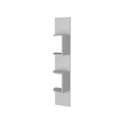Rosebud Modern Corner Floating Shelf, Living Room 4-Tier