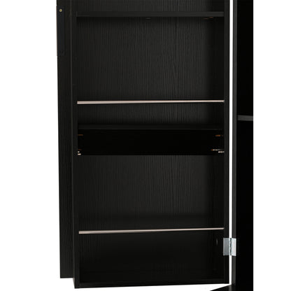 Modern Fluted Kitchen Pantry Cabinet, Drawers & Spice Racks