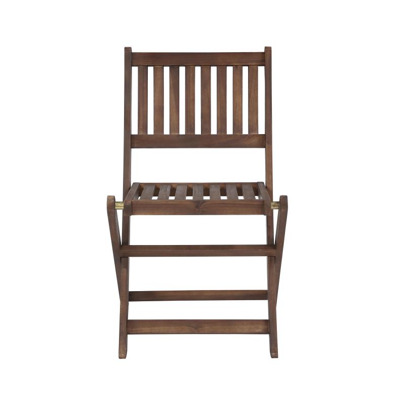 Natural Acacia 3-Pc Bistro Set for Patio & Balcony, Folding