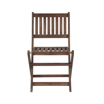 Natural Acacia 3-Pc Bistro Set for Patio & Balcony, Folding