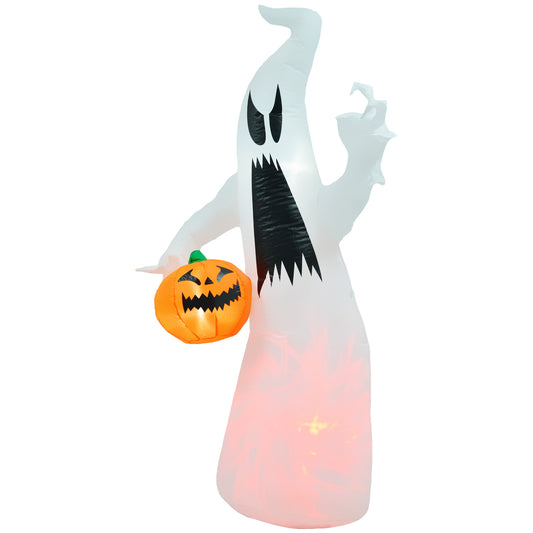 HOMCOM 5.9-ft Halloween Blow-Up Ghost, Yard LED & Waterproof