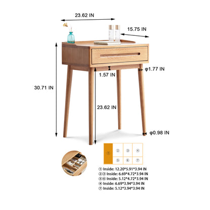 Modern Solid Wood Dresser for Bedroom 60cm with Drawer