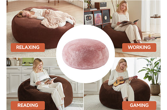 Oversized Bean Bag Chairs for Adults,Giant Bean Bag with Stuffing,Memory Sponge Sofa,Easy to Clean Soft Flannel Fabric, Suitable for Lounge Chairs in Living Room and Bedroom