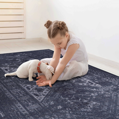 NAAR MAVAL Modern Area Rug for Living Room, Washable 9x12
