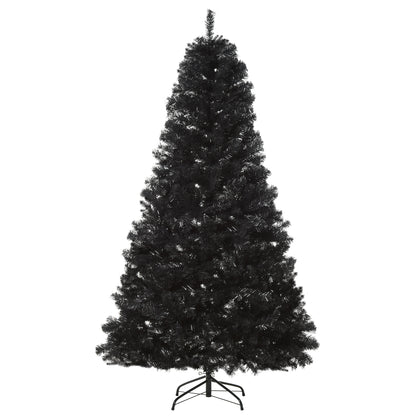 HOMCOM Black 7ft Unlit Christmas Tree with Realistic Tips
