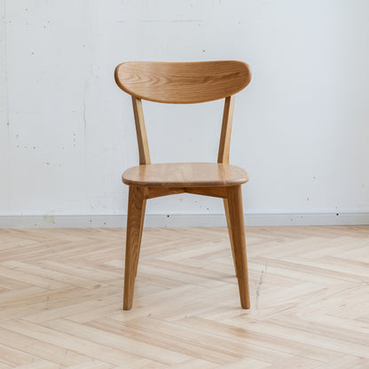 Natural Solid FAS Oak Dining Chairs for Dining Room Set of 2