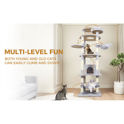 gray cat tree