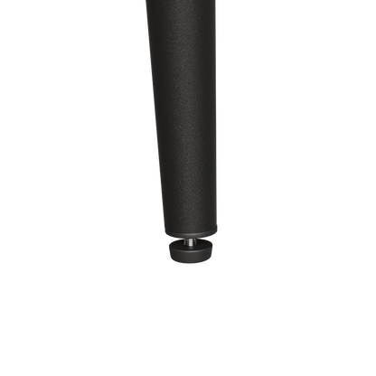 Modern Minimalist Dining Table for Kitchen, Black Metal Legs