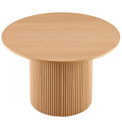 Modern Farmhouse 47-Inch Round Kitchen Table, Walnut Top