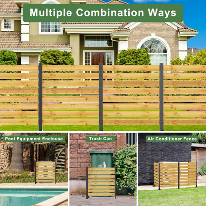 Goodyo Cedar Privacy Screen for Outdoor Bins & AC, 2 Panels