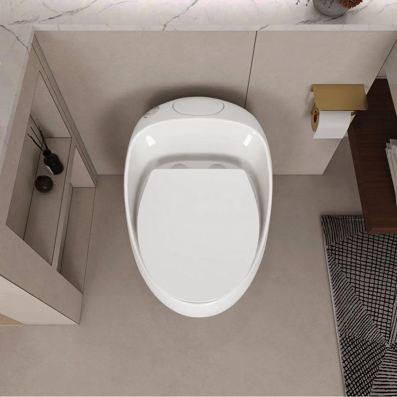 Modern Egg-Shape Bathroom Toilet, Water-Saving 1.28 GPF