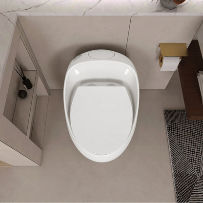 Modern Egg-Shape Bathroom Toilet, Water-Saving 1.28 GPF