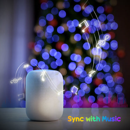HOMCOM 6 Ft RGB Pre-Lit Indoor Christmas Tree, Smart App Control