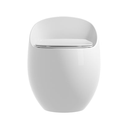 Modern Egg-Shape Bathroom Toilet, Water-Saving 1.28 GPF