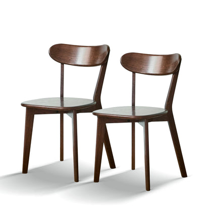 Natural Solid FAS Oak Dining Chairs for Dining Room Set of 2