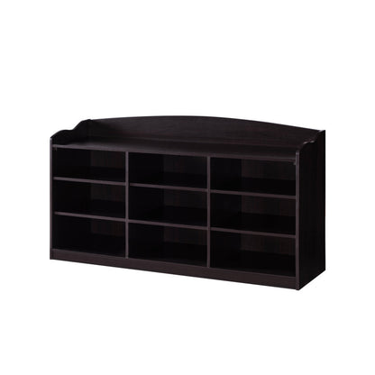 Modern Entryway Shoe Bench, Red Cocoa, Holds 18 Pairs