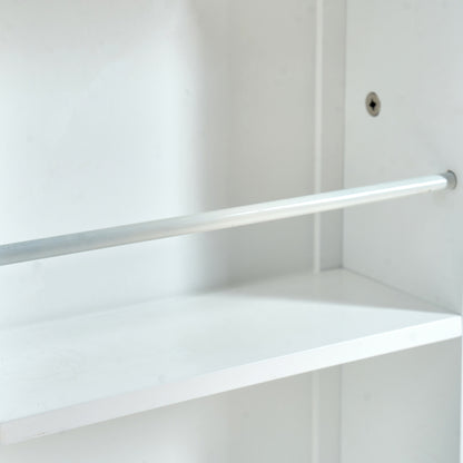 Kitchen Pantry Storage Cabinet,Freestanding Pantry Cabinet with Doors & Adjustable Shelves, Small Food Pantry Cabinet for Kitchen,Dining Room Craft Room (White)