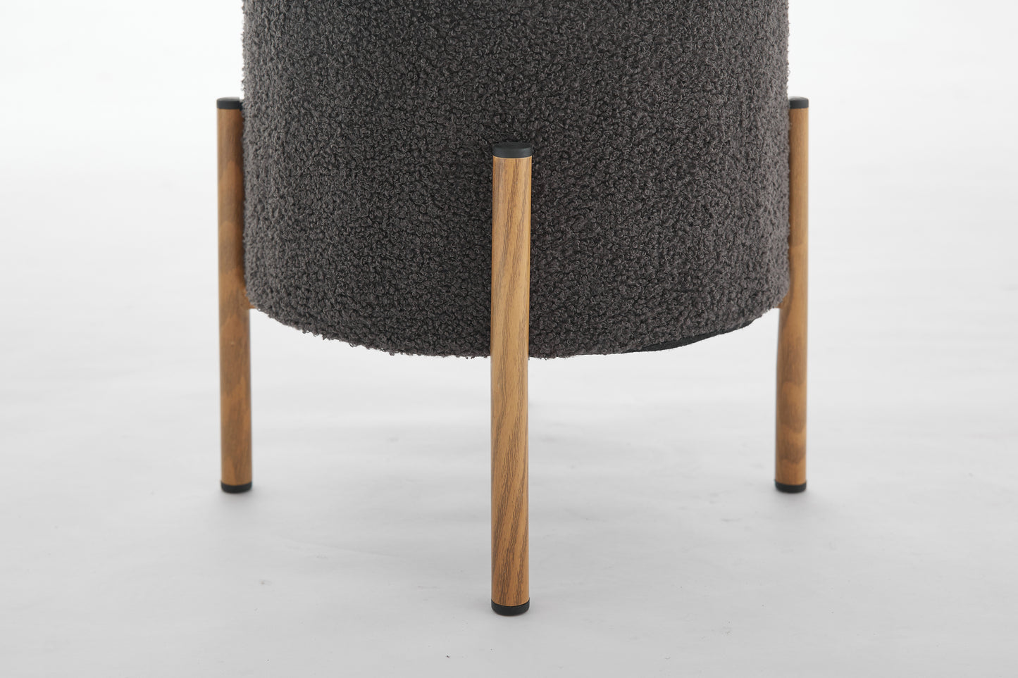 Modern Round Storage Ottoman, Removable Lid for Living Room
