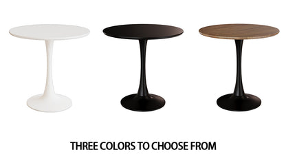 Mid-Century Round Tulip Dining Table for 2-4, Pedestal Base