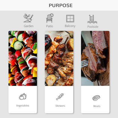 Outsunny Classic 22-Inch Charcoal Grill for Patio with Tray