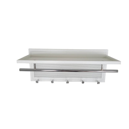 Esyspot Modern Wall Hook Shelf for Entryway, Powder-Coated