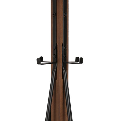 Reclaimed Wood & Metal Coat Rack for Bedroom & Living Room