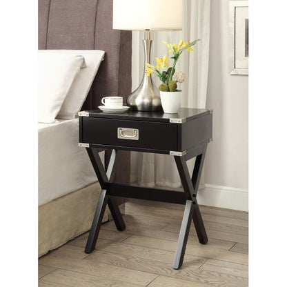 Babs Modern Accent Table for Living Room, Bold Red Finish