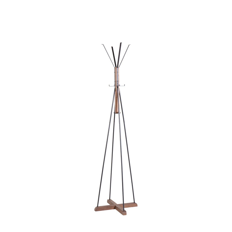 Reclaimed Wood & Metal Coat Rack for Bedroom & Living Room