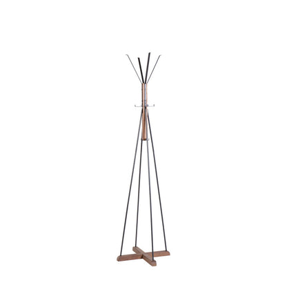 Reclaimed Wood & Metal Coat Rack for Bedroom & Living Room