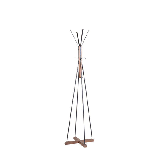 Reclaimed Wood & Metal Coat Rack for Bedroom & Living Room