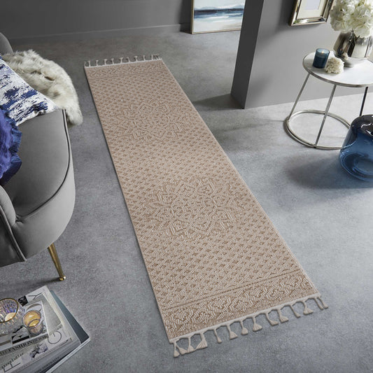 NAAR Guros Medallion Runner Rug, Indoor/Outdoor, Easy-Care