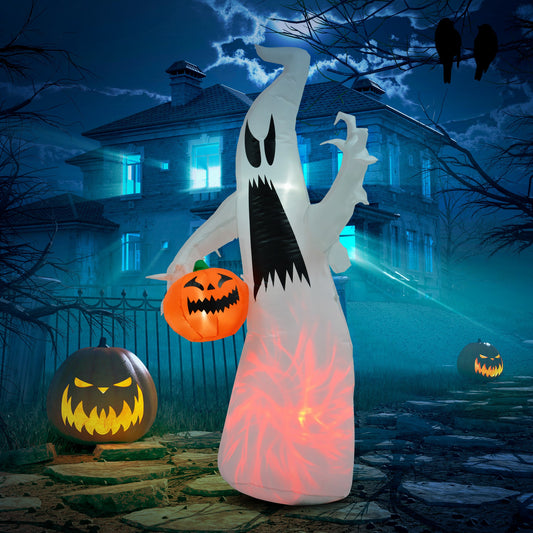 HOMCOM 5.9-ft Halloween Blow-Up Ghost, Yard LED & Waterproof