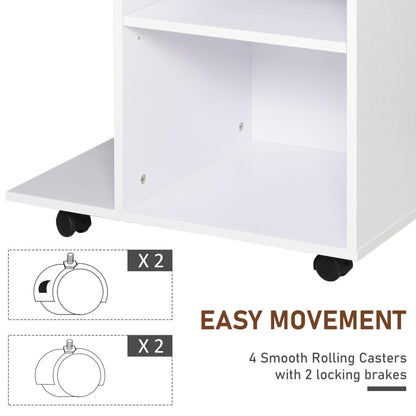 Modern Vinsetto Printer Stand, Home Office, Wheels & Drawer