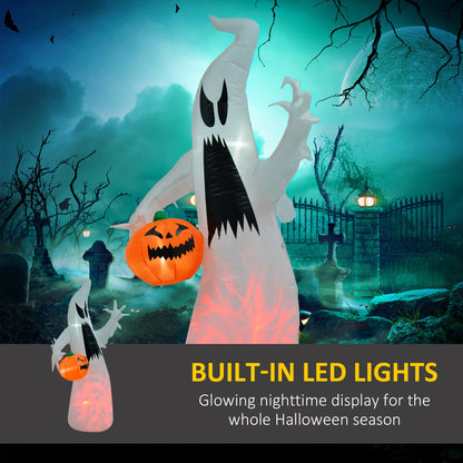 HOMCOM 5.9-ft Halloween Blow-Up Ghost, Yard LED & Waterproof