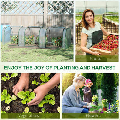 Outsunny Tunnel Greenhouse for Garden Beds, UV-Resistant PVC