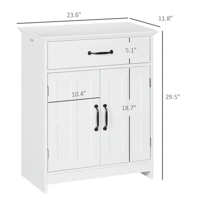 kleankin Modern Bathroom Cabinet, Drawer & Adjustable Shelf